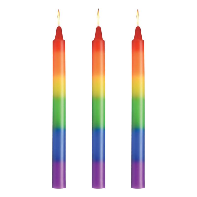 Master Series Pride Rainbow Drip Candles Set of 3 > Candles > Drip - Tophatter Daily Deals