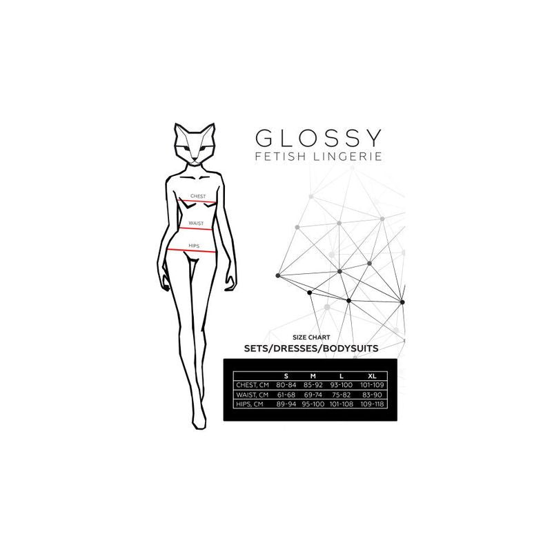 Glossy Rimma Dress (Wetlook Black) – Sexy Mesh Accent Dress > Clothes > Dresses and Chemises - Tophatter Daily Deals