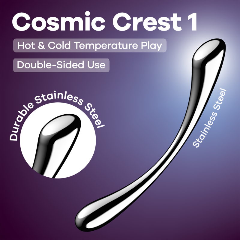 Satisfyer Cosmic Crest Stainless Steel Curved Dildo 24cm > Dildos > Neutral Dildos - Tophatter Daily Deals