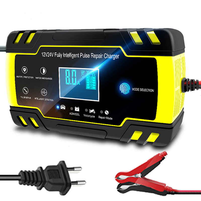 12V-24V 8A automatic digital LCD charger 0 - Tophatter Daily Deals