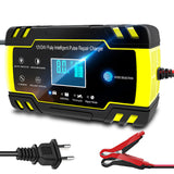 12V-24V 8A automatic digital LCD charger Photo Color 0 - Tophatter Daily Deals