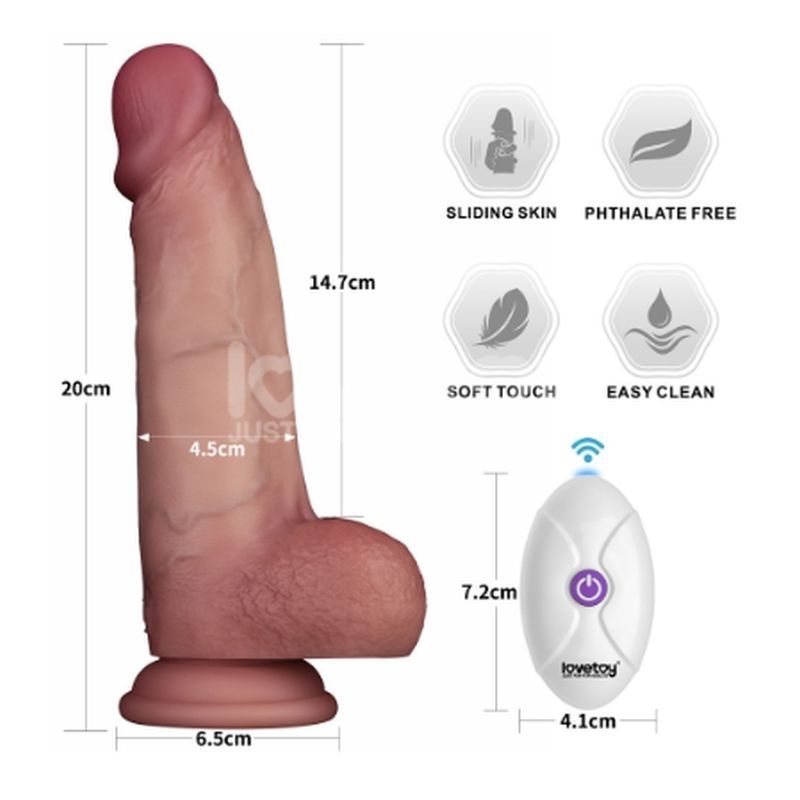 Sliding Skin Pro II – Dual-Layer Silicone 8 Inch Dong with Wireless Remote Vibrator > Vibrators > Realistic Vibrators - Tophatter Daily Deals