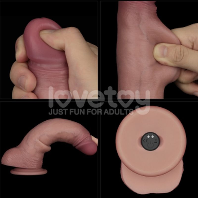 Vibrating Sliding Skin Pro II Silicone Dong 8.5 Inches – Waterproof Wireless Remote-Controlled Dong > Vibrators > Realistic Vibrators - Tophatter Daily Deals