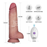 Vibrating Sliding Skin Pro II Silicone Dong 8.5 Inches – Waterproof Wireless Remote-Controlled Dong > Vibrators > Realistic Vibrators - Tophatter Daily Deals