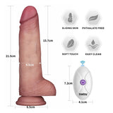 Vibrating Sliding Skin Pro II Silicone Dong 8.5 Inches – Waterproof Wireless Remote-Controlled Dong > Vibrators > Realistic Vibrators - Tophatter Daily Deals