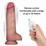 Vibrating Sliding Skin Pro II Silicone Dong 8.5 Inches – Waterproof Wireless Remote-Controlled Dong > Vibrators > Realistic Vibrators - Tophatter Daily Deals