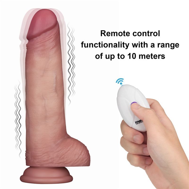 Vibrating Sliding Skin Pro II Silicone Dong 8.5 Inches – Waterproof Wireless Remote-Controlled Dong > Vibrators > Realistic Vibrators - Tophatter Daily Deals