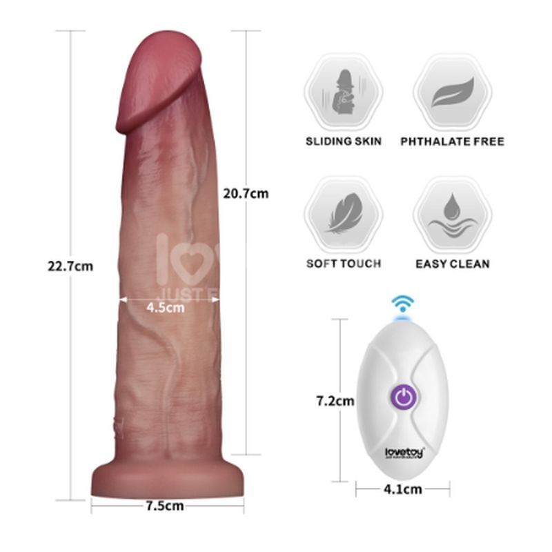Sliding Skin Pro II Silicone Dong 9 Inch – Wireless Remote-Controlled Vibrating Dong > Vibrators > Realistic Vibrators - Tophatter Daily Deals