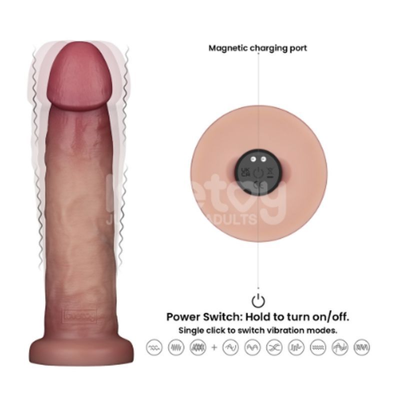 Sliding Skin Pro II Silicone Dong 9 Inch – Wireless Remote-Controlled Vibrating Dong > Vibrators > Realistic Vibrators - Tophatter Daily Deals