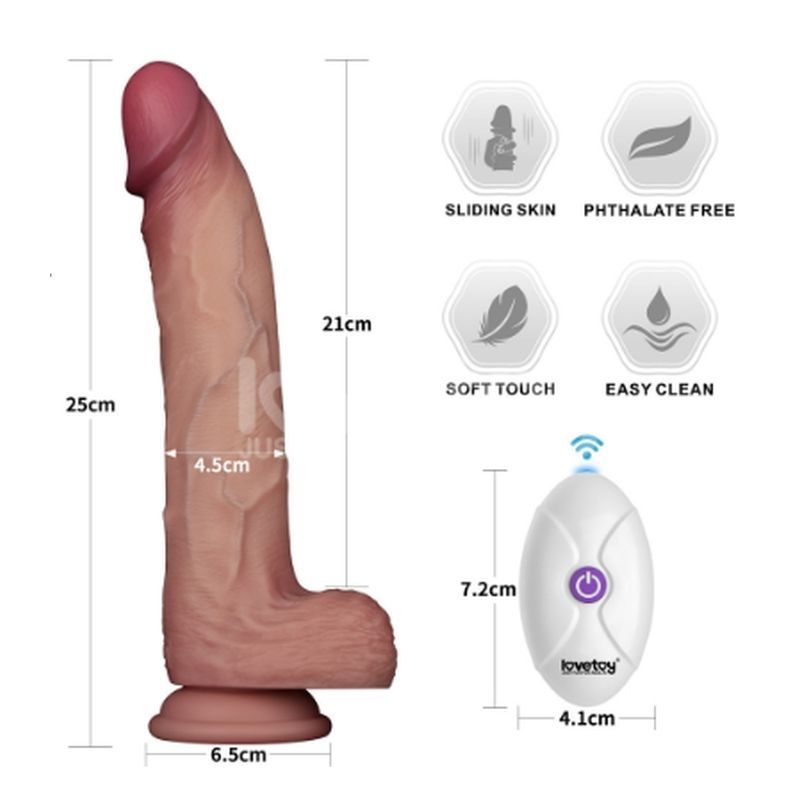 Sliding Skin Pro II Silicone Dong 10 Inch – Realistic Dual-Density Silicone Dong > Dildos > Large Dildos - Tophatter Daily Deals