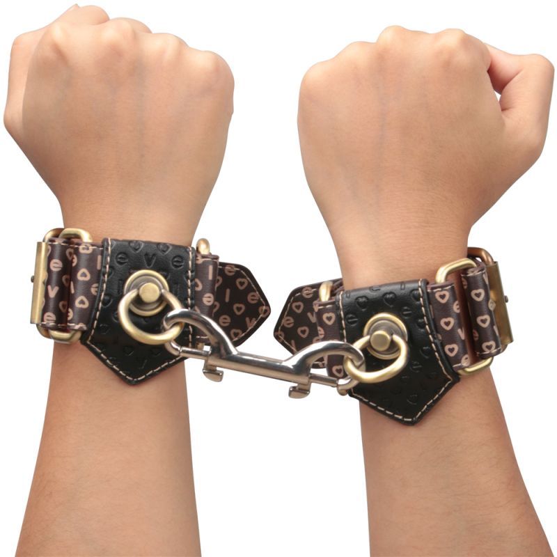 Deluxe PU Handcuffs With Vintage Bronze Spikes – Luxury Restraint Accessory > Bondage Gear > Restraints - Tophatter Daily Deals