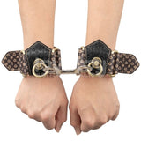 Deluxe PU Handcuffs With Vintage Bronze Spikes – Luxury Restraint Accessory > Bondage Gear > Restraints - Tophatter Daily Deals