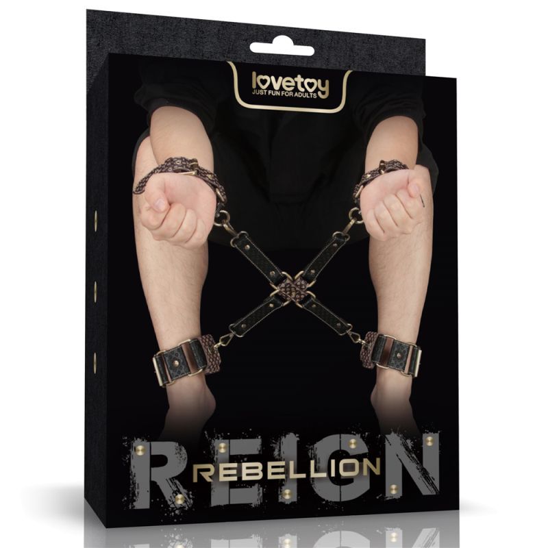 Rebellion Reign Hogtie Set – Bronze Spiked Handcuffs and Ankle Cuffs Restraint Set > Bondage Gear > Restraints - Tophatter Daily Deals