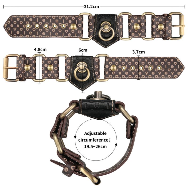 Rebellion Reign Hogtie Set – Bronze Spiked Handcuffs and Ankle Cuffs Restraint Set > Bondage Gear > Restraints - Tophatter Daily Deals