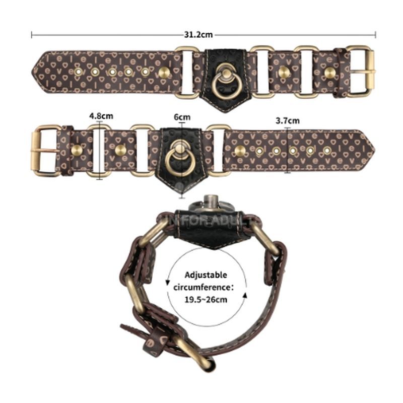 Rebellion Reign Hogtie Set – Bronze Spiked Handcuffs and Ankle Cuffs Restraint Set > Bondage Gear > Restraints - Tophatter Daily Deals