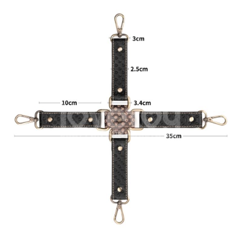 Rebellion Reign Hogtie Set – Bronze Spiked Handcuffs and Ankle Cuffs Restraint Set > Bondage Gear > Restraints - Tophatter Daily Deals