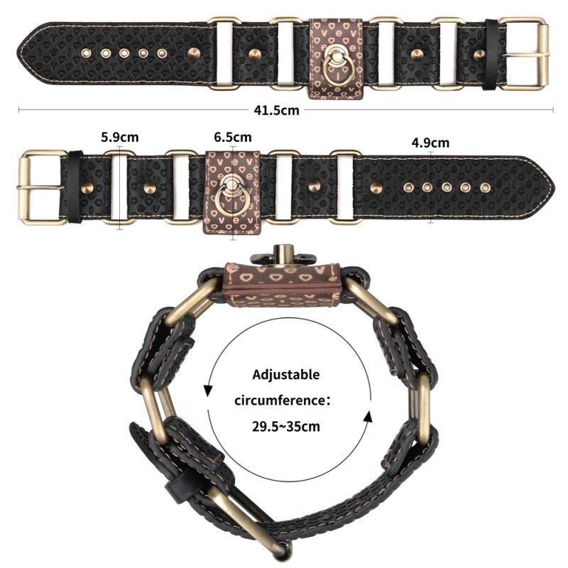 Rebellion Reign Hogtie Set – Bronze Spiked Handcuffs and Ankle Cuffs Restraint Set > Bondage Gear > Restraints - Tophatter Daily Deals