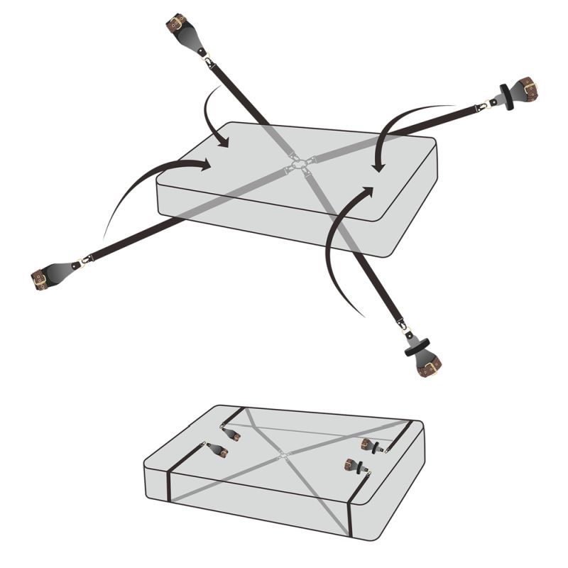 Rebellion Reign Under Mattress Restraint Set – Adjustable Nylon Straps Bondage Restraint > Bondage Gear > Bed Restraints - Tophatter Daily Deals