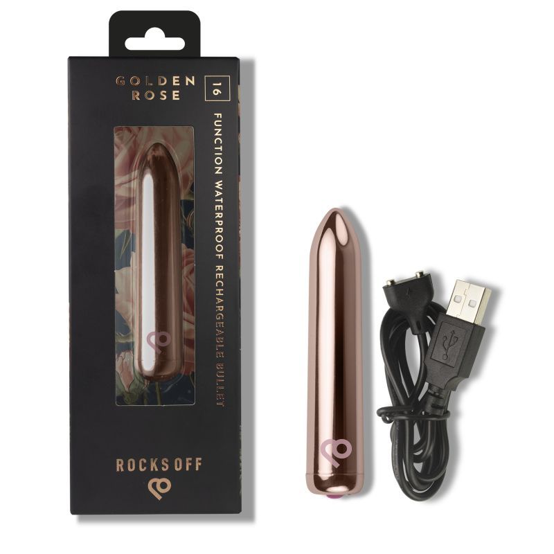 Golden Rose Rechargeable Bullet Vibrator – Sleek Compact Powerful Vibrator > Vibrators > Mini Vibrators - Tophatter Daily Deals