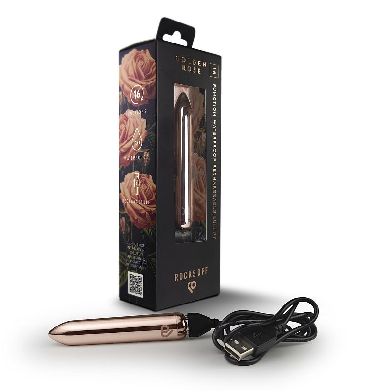 Golden Rose Rechargeable Bullet Vibrator – Sleek Compact Powerful Vibrator > Vibrators > Mini Vibrators - Tophatter Daily Deals