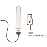 Golden Rose Rechargeable Bullet Vibrator – Sleek Compact Powerful Vibrator > Vibrators > Mini Vibrators - Tophatter Daily Deals