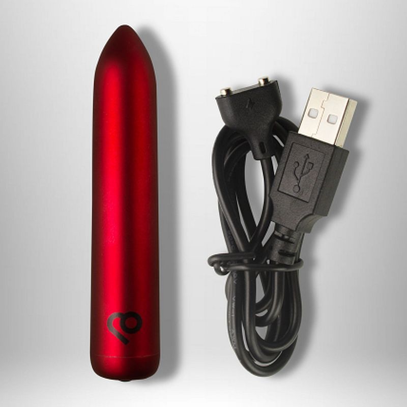 Poppy Red Rechargeable Bullet Vibrator – Sleek Compact Rechargeable Vibrator > Vibrators > Mini Vibrators - Tophatter Daily Deals