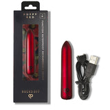 Poppy Red Rechargeable Bullet Vibrator – Sleek Compact Rechargeable Vibrator > Vibrators > Mini Vibrators - Tophatter Daily Deals