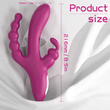 Joker Triple Ecstasy (Pink) – Luxury 8.5 Inch Silicone Triple Stimulation Vibrator with 9 Vibration Modes > Vibrators > Ladies > Rabbit Multi - Tophatter Daily Deals
