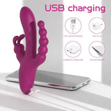 Joker Triple Ecstasy (Pink) – Luxury 8.5 Inch Silicone Triple Stimulation Vibrator with 9 Vibration Modes > Vibrators > Ladies > Rabbit Multi - Tophatter Daily Deals