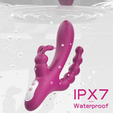 Joker Triple Ecstasy (Pink) – Luxury 8.5 Inch Silicone Triple Stimulation Vibrator with 9 Vibration Modes > Vibrators > Ladies > Rabbit Multi - Tophatter Daily Deals
