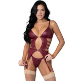 Kira Burgundy Kiss (Burgundy) – Two Piece Lingerie Set > Clothes > Lingerie Sets - Tophatter Daily Deals