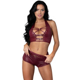 Thalia Burgundy Tease (Burgundy) – Two-Piece Lingerie Set > Clothes > Lingerie Sets - Tophatter Daily Deals