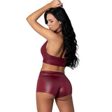 Thalia Burgundy Tease (Burgundy) – Two-Piece Lingerie Set > Clothes > Lingerie Sets - Tophatter Daily Deals