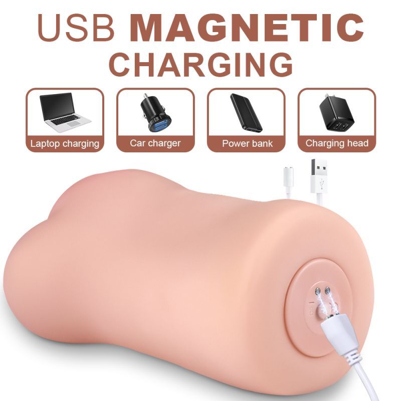 Eden Vibrating Vaginal Masturbator – Realistic Texture Vibrator > Sex Toys For Men > Masturbators > Vibrating - Tophatter Daily Deals