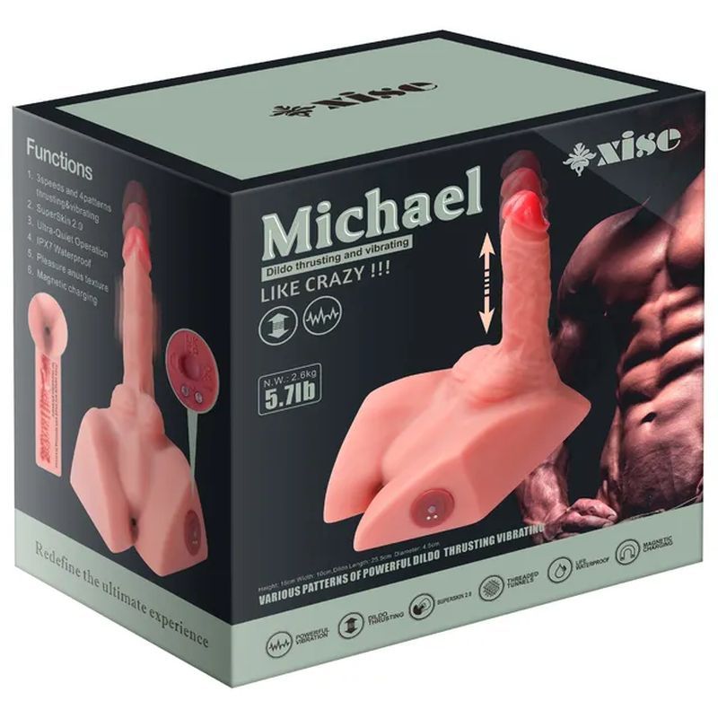 Michael 2.5kg USB Auto Thrusting Male Torso with 20cm Realistic Cock – Powerful Vibration Male Masturbator > Sex Toys > Sex Dolls > Premium - Tophatter Daily Deals