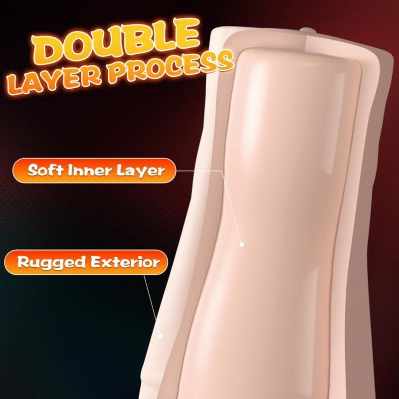 Penny Pussy Dual Layer – Vibrating Masturbator with 10 Vibration Modes > Sex Toys For Men > Masturbators > Vibrating - Tophatter Daily Deals