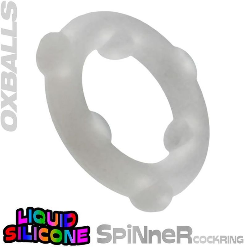 Oxballs Spinner (Clear) – Premium Silicone Cock Ring > Cock Ring > Single - Tophatter Daily Deals