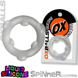 Oxballs Spinner (Clear) – Premium Silicone Cock Ring > Cock Ring > Single - Tophatter Daily Deals