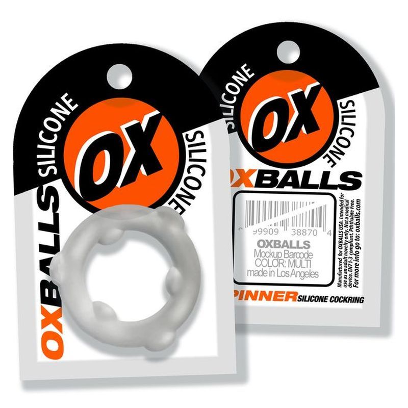 Oxballs Spinner (Clear) – Premium Silicone Cock Ring > Cock Ring > Single - Tophatter Daily Deals