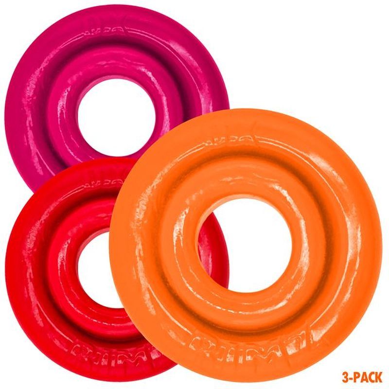 RimRingz 3-Pack Multi-Size Set – Plush-Lip Cockrings with Grippy Soft Rubber Rims Cockrings > Cock Ring > Sets - Tophatter Daily Deals