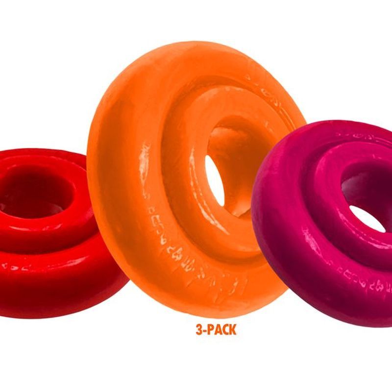 RimRingz 3-Pack Multi-Size Set – Plush-Lip Cockrings with Grippy Soft Rubber Rims Cockrings > Cock Ring > Sets - Tophatter Daily Deals