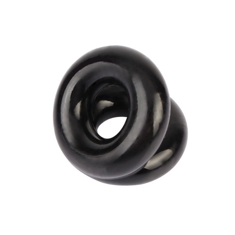 Dual Pleasure Ring (Black) – Double Support Penis Ring > Cock Ring > Sling - Tophatter Daily Deals