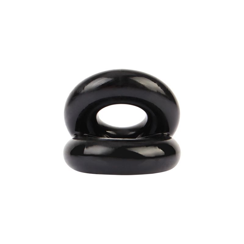 Dual Pleasure Ring (Black) – Double Support Penis Ring > Cock Ring > Sling - Tophatter Daily Deals