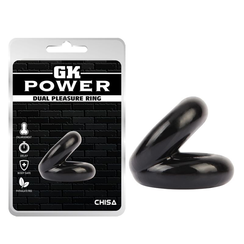 Dual Pleasure Ring (Black) – Double Support Penis Ring > Cock Ring > Sling - Tophatter Daily Deals