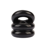 Stacked Dual Pleasure Ring (Black) – Double Loop Cock Ring > Cock Ring > Sling - Tophatter Daily Deals