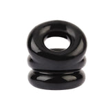 Stacked Dual Pleasure Ring (Black) – Double Loop Cock Ring > Cock Ring > Sling - Tophatter Daily Deals