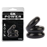 Stacked Dual Pleasure Ring (Black) – Double Loop Cock Ring > Cock Ring > Sling - Tophatter Daily Deals