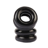 Double Stacked Dual Pleasure Ring (Black) – Stamina Enhancing Ring > Cock Ring > Sling - Tophatter Daily Deals