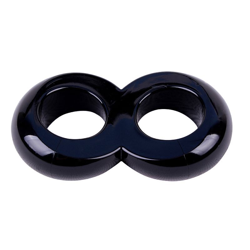 Duo Cock 8 Ball Ring (Black) – 2.5 cm Dual Squeeze Cock Ring > Cock Ring > Single - Tophatter Daily Deals