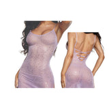 DreamGirl Ombre Glitter Mesh Gown Lilac – Luxury Mesh Lingerie Gown > Clothes > Dresses and Chemises - Tophatter Daily Deals
